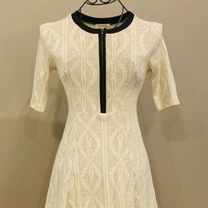 Monteau Cream/ Black sweater short dress size M